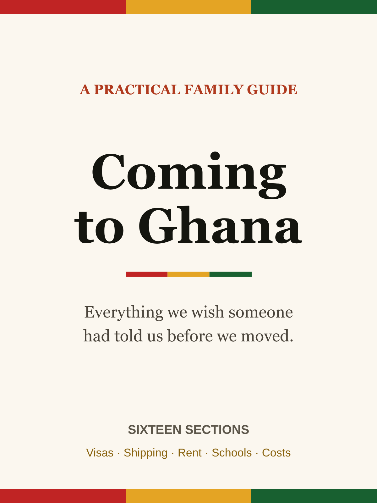 Coming to Ghana guide cover