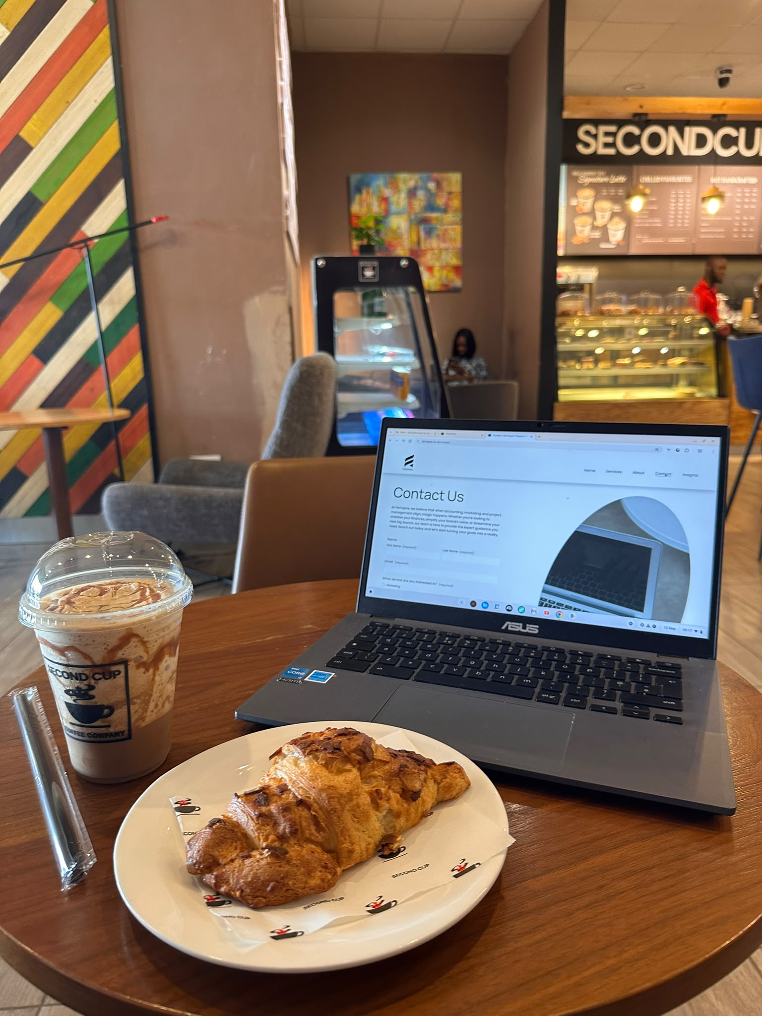 Working from Second Cup